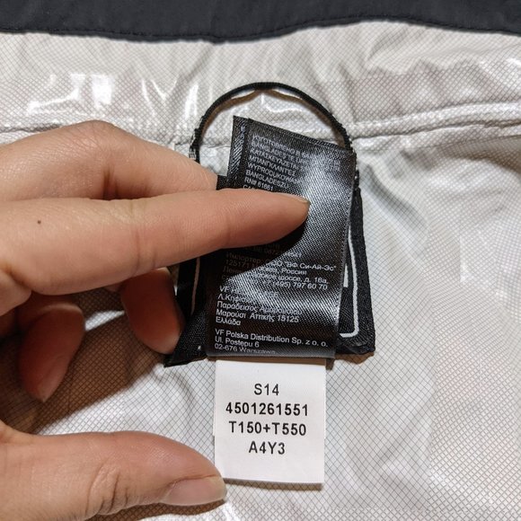 The North Face Black Long Windbreaker Rain Jacket Hood Size Large - Picture 4 of 10